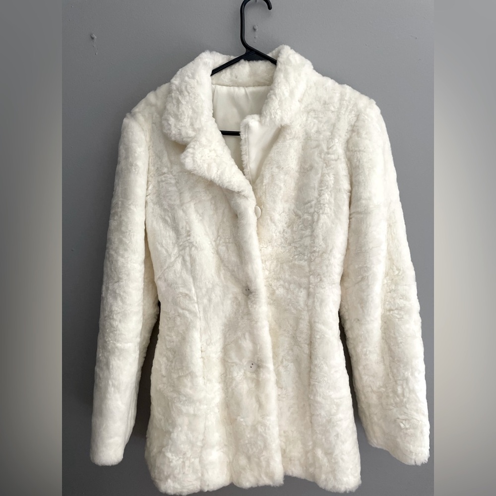 Winter White Winter Coat. Reversible